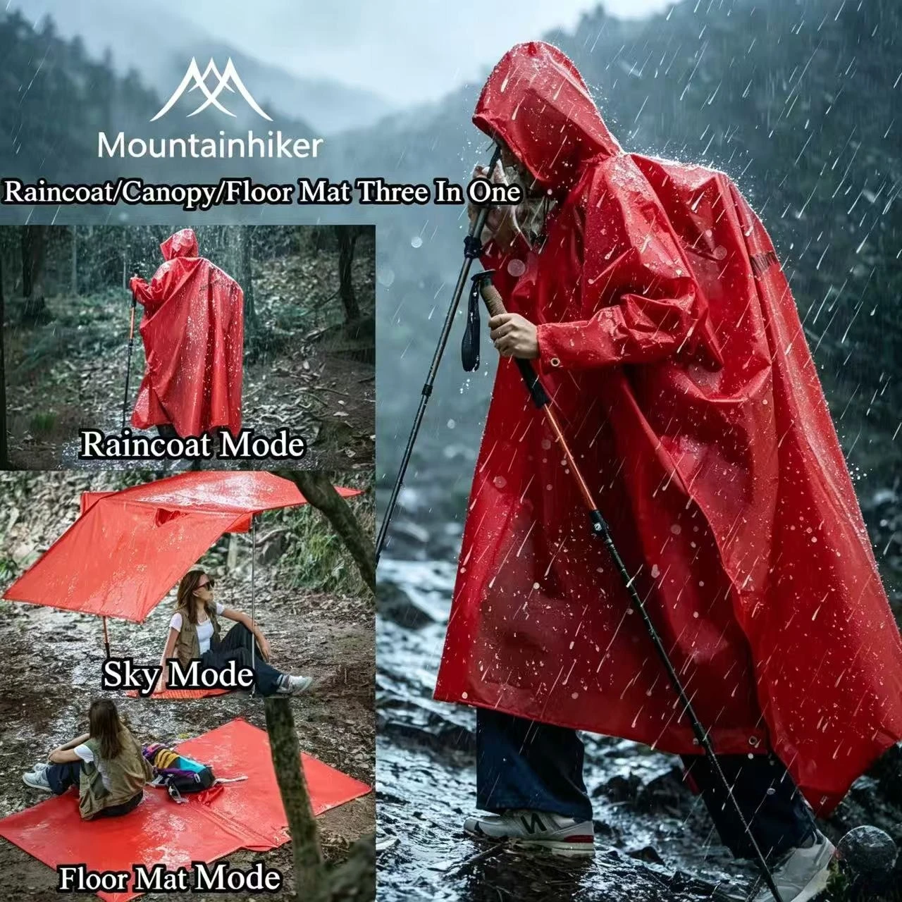 Outdoor Adventure Windbreaker - معطف واق من المطر 3 في