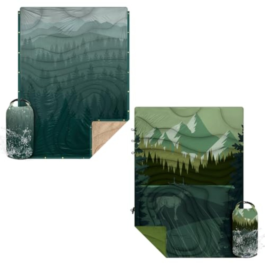 Outdoor Adventure Quilt - بطانية تخييم خارجية مبطنة بالشيربا للمغامرات