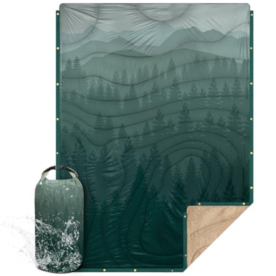 بطانية تخييم خارجية مبطنة بالش - مراجعة Outdoor Adventure Quilt وسعره