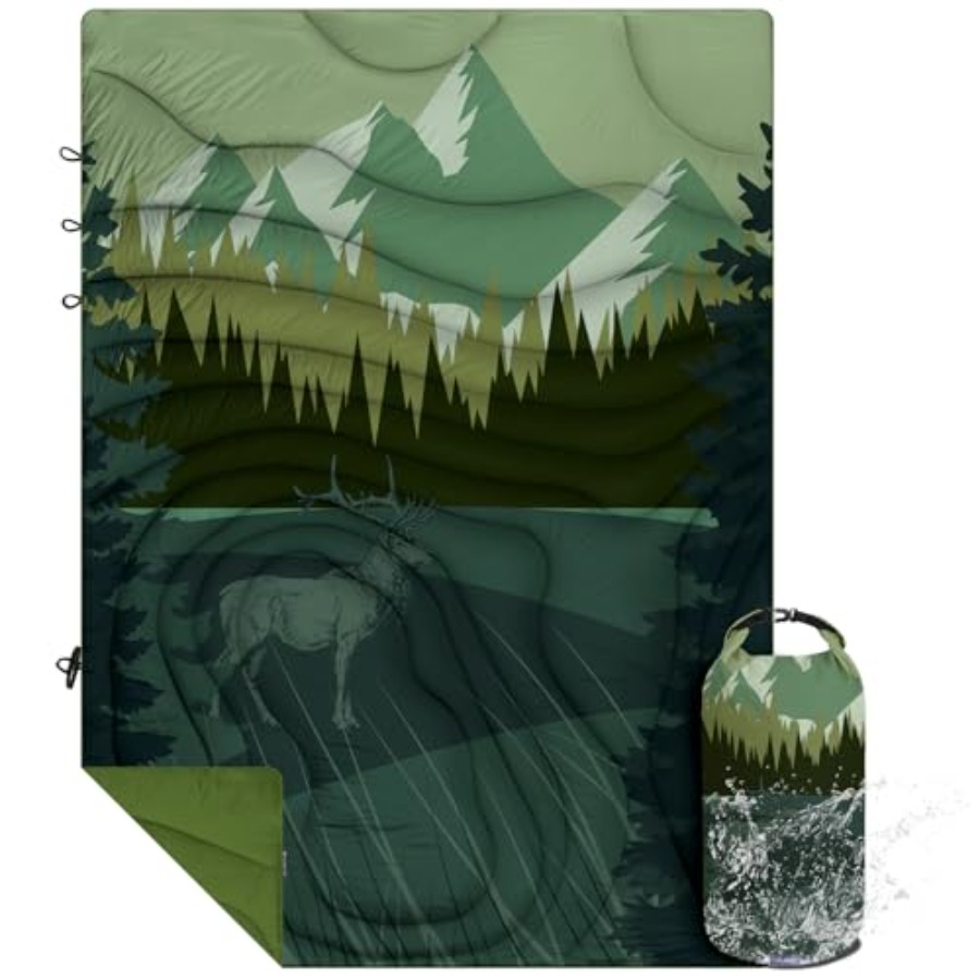 بطانية تخييم خارجية مبطنة بالش - مراجعة Outdoor Adventure Quilt وسعره