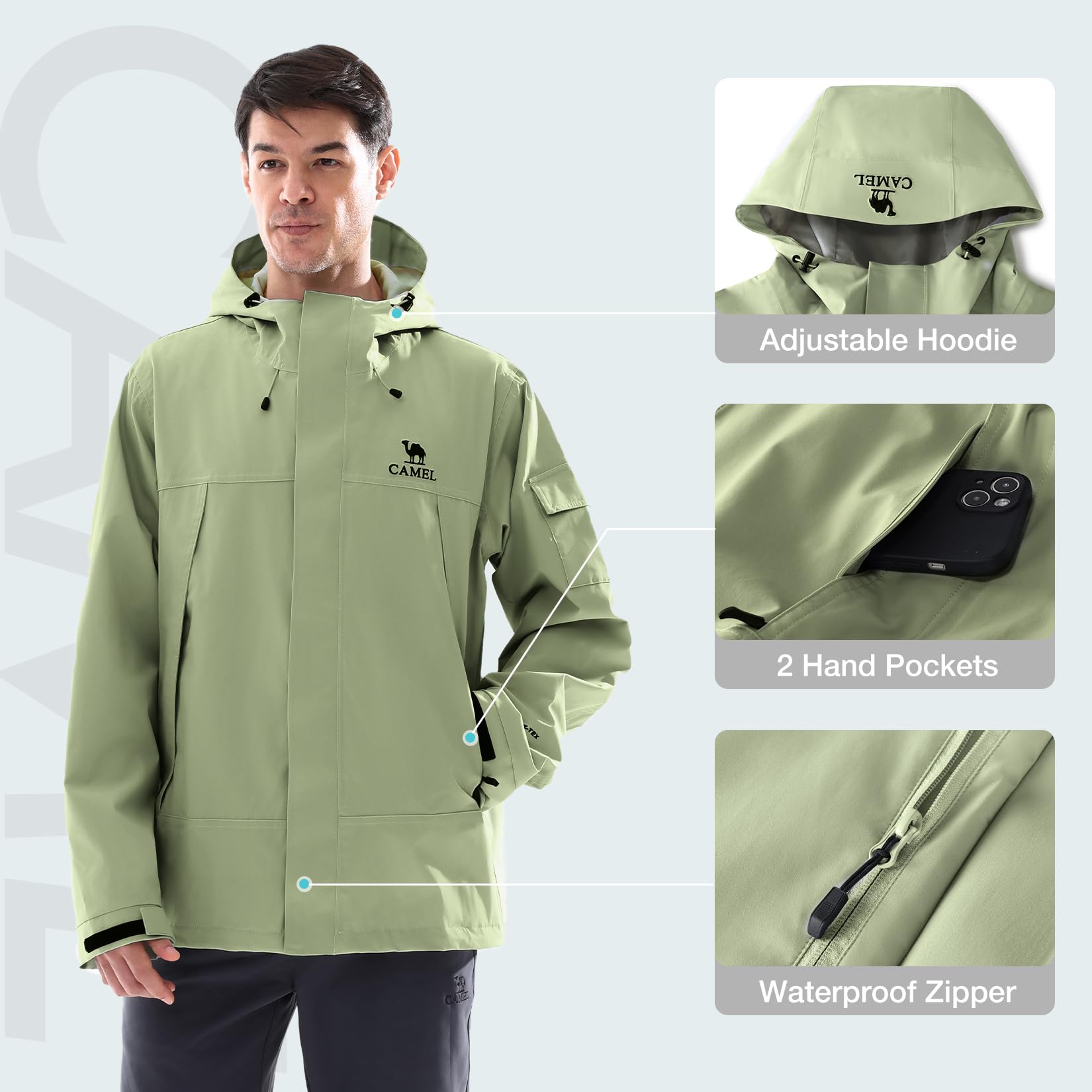 سترات المطر للرجال من GOLDEN C - مراجعة Outdoor Adventure Windbreaker وسعره