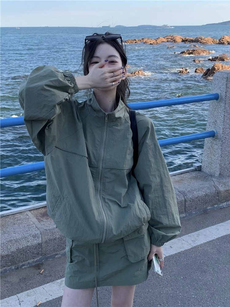 مجموعة حماية من الشمس بياقة وا - مراجعة Outdoor Adventure Windbreaker وسعره